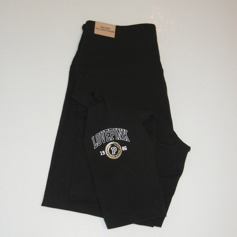 NWT High Waist Full Length Black Yoga Pants by PINK